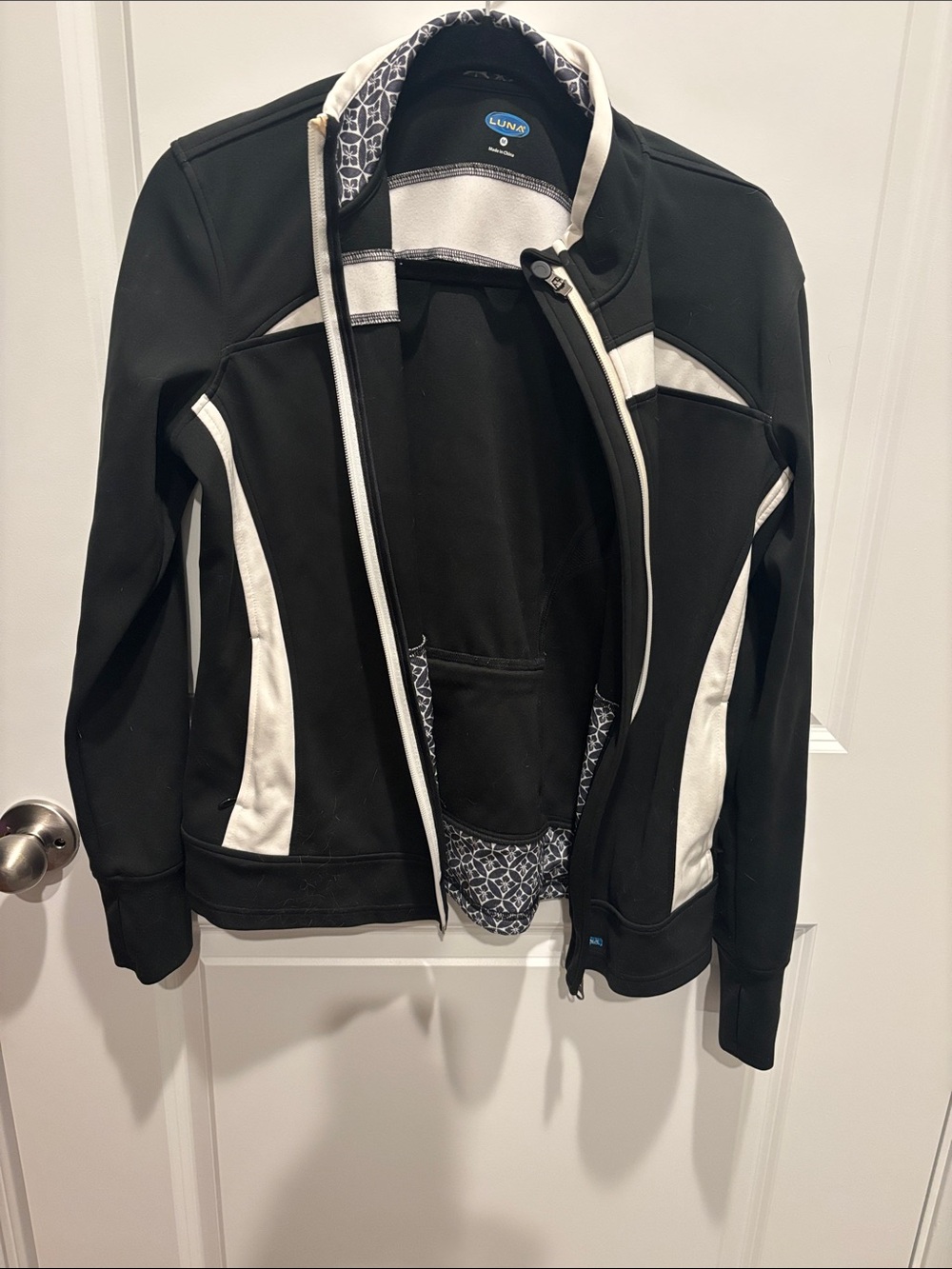 Luna Black & White Women's Biking Jacket